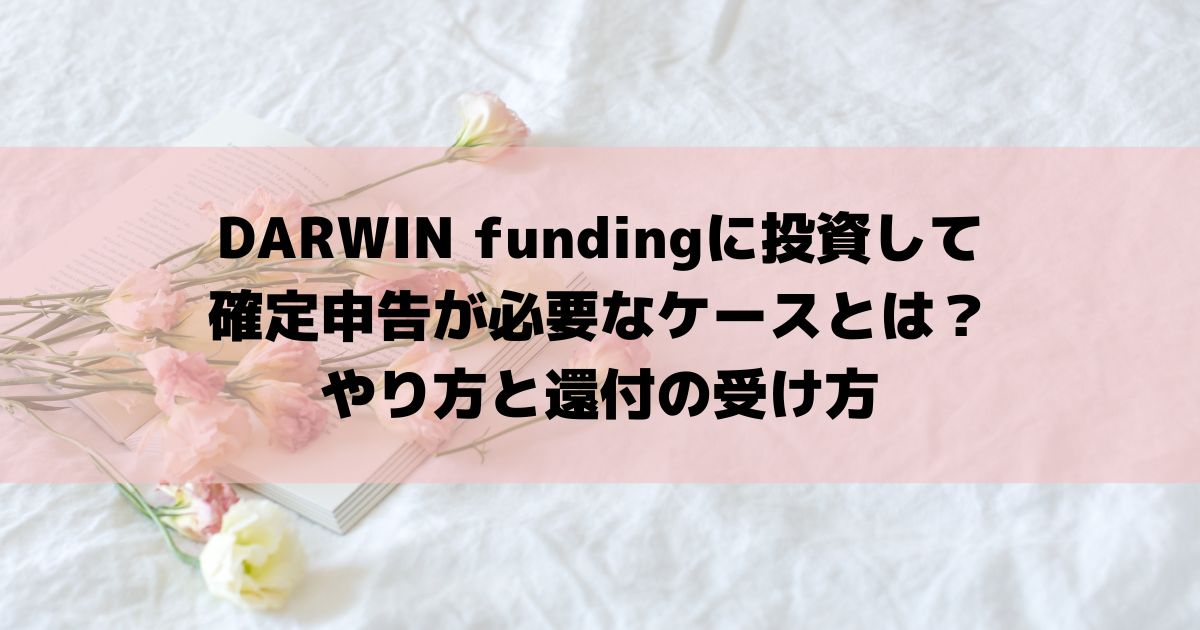 DARWIN fundingに投資して確定申告が必要なケースとは？やり方と還付の受け方